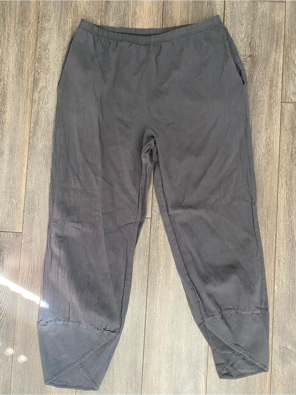 Women’s  Black Casual Elastic-Waist Pants